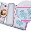 Baby Bedding Set 4Pc 135x100Cm Pillow And Duvet Nursery Fit Cotbed 100% Cotton Cuddle Bears Pink