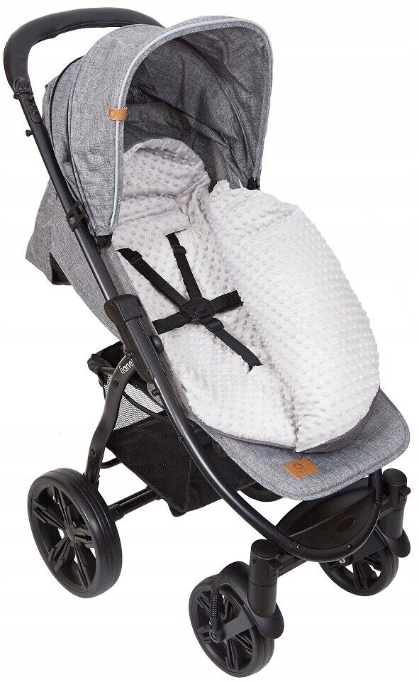 Dimple Dark Grey/Grey Universal Hooded Footmuff Pushchair Stroller Buggy