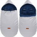 Dimple Light Grey/Navy Universal Hooded Footmuff Pushchair Stroller Buggy