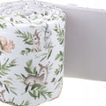Cot Liner 180cm fit Cot 120x60cm 100% Cotton Baby Nursery Grey/ Green Glade