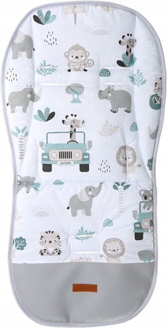 Liner Pushchair Buggy GRAPHITE/ On safari Universal Double Sided Soft Pram Seat - MyHappy Baby