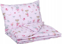 135x100 Fox and Rabbit Baby 2pc Bedding Set Cotton Pillow Case + Duvet Cover - MyHappy Baby
