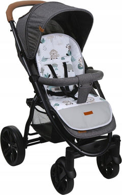 Liner Pushchair Buggy GRAPHITE/ On safari Universal Double Sided Soft Pram Seat - MyHappy Baby
