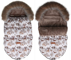 Winter Forest Baby  Footmuff Collar Stroller Pushchair Sleeping Bag Husky Warm - MyHappy Baby