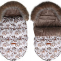 Winter Forest Baby  Footmuff Collar Stroller Pushchair Sleeping Bag Husky Warm