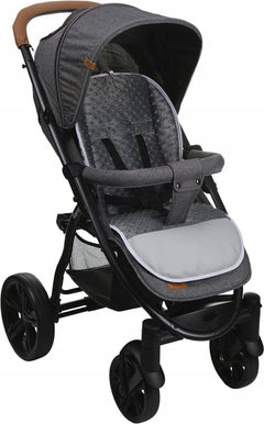 Liner Pushchair Buggy GRAPHITE/ On safari Universal Double Sided Soft Pram Seat - MyHappy Baby