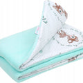 Baby Blanket Reversible Light & Soft Double Sided 75x50cm Mint/Fairy-Tale Forest