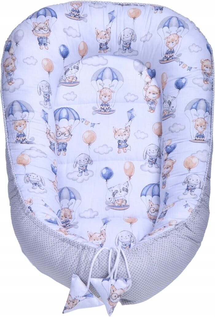 Baby 6pc Walk in the clouds  Double-sided Soft Cocoon Infant Nest Bed Cushion