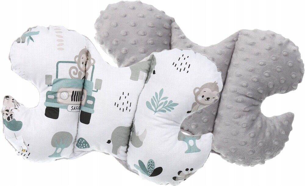 Baby 6pc Double-sided Soft Cocoon Infant Sleep Nest Bed Cushion SAGE/On Safari