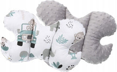 Baby 6pc Double-sided Soft Cocoon Infant Sleep Nest Bed Cushion SAGE/On Safari - MyHappy Baby
