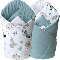 Baby 6pc Double-sided Soft Cocoon Infant Sleep Nest Bed Cushion SAGE/On Safari - MyHappy Baby
