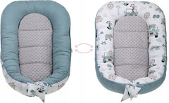 Baby 6pc Double-sided Soft Cocoon Infant Sleep Nest Bed Cushion SAGE/On Safari - MyHappy Baby