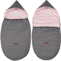 Dimple Dark Grey/Powder Pink Universal Hooded Footmuff Pushchair Stroller Buggy