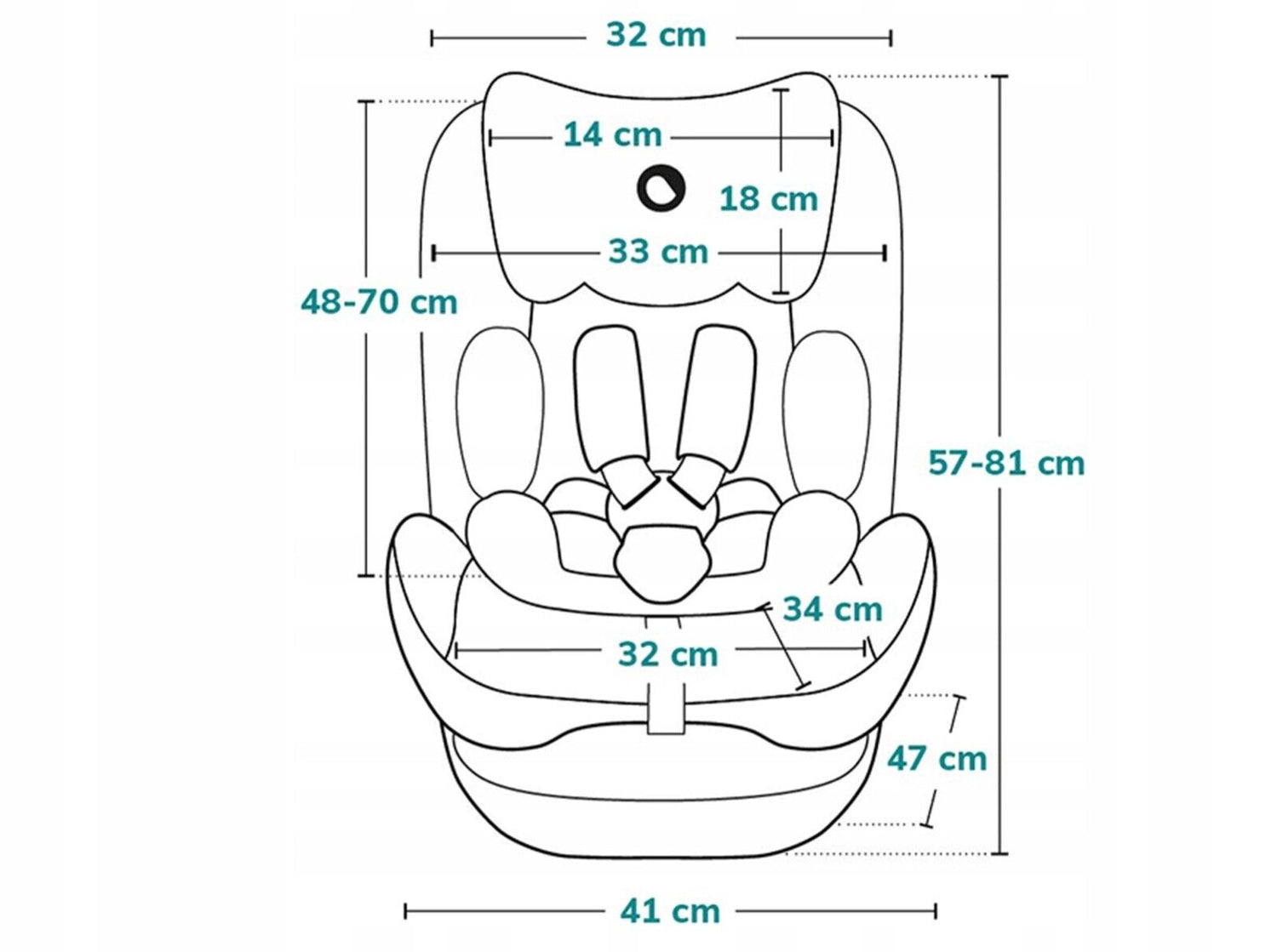 Red burgundy Lionelo Car Seat ISOFIX Support Kids Child i-Size Neal 15-36 kg