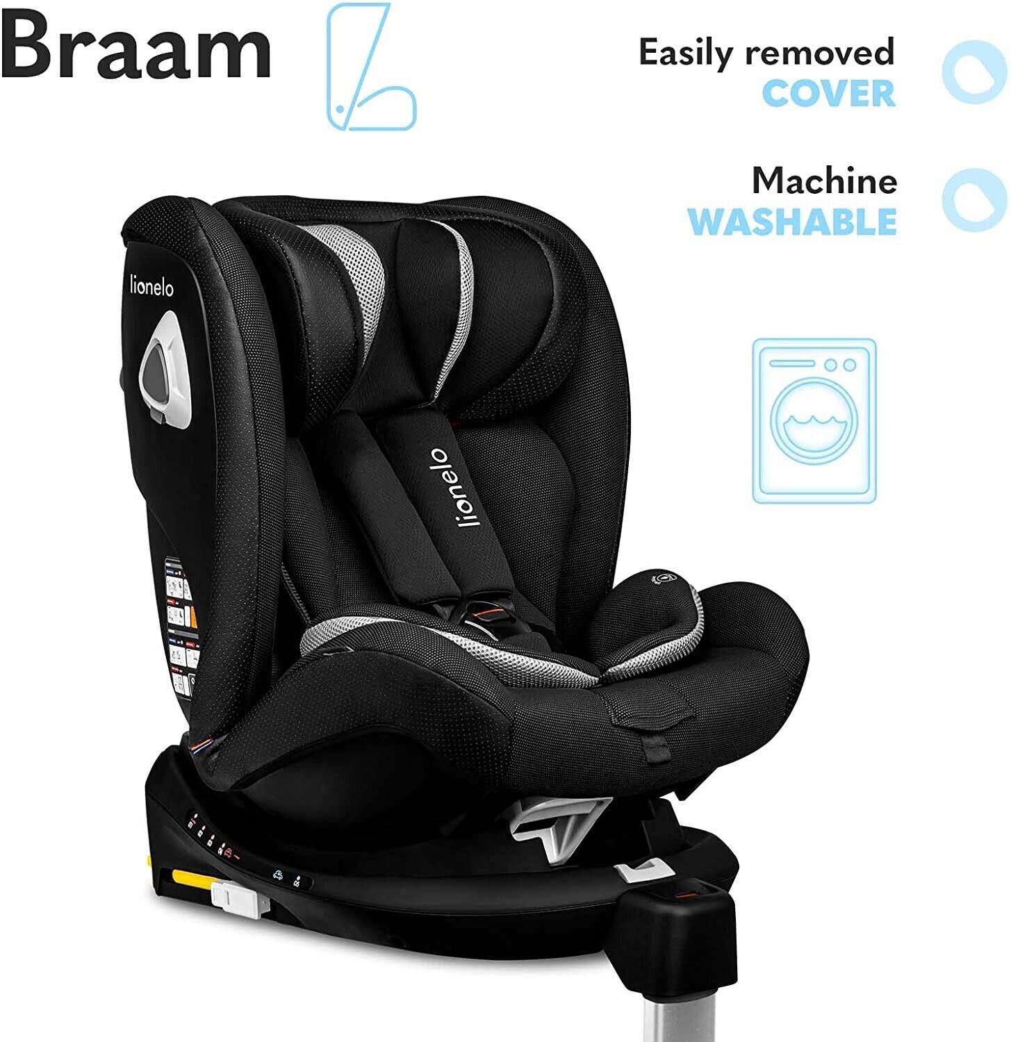 Lionelo Braam Carbon black Baby Child Toddler Safety Car Seat  ISOFIX 0-36 kg