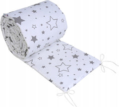 Baby Padded Straight Bumper Cotton PROTECTION 180cm To Fit Cot Milky Way - MyHappy Baby
