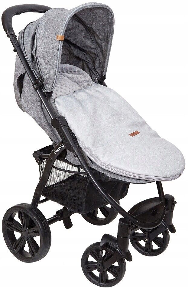 Dimple Light Grey/Grey Universal Hooded Footmuff Pushchair Stroller Buggy