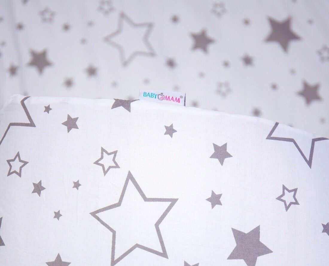 Baby Padded Straight Bumper Cotton PROTECTION 180cm To Fit Cot Milky Way