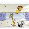 Baby Pillow case with zipper closure 60x40cm Cotton ANTI-ALLERGENIC Safari Blue