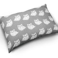 Baby Pillow case with zipper closure 60x40cm Cotton ANTI-ALLERGENIC Owls Grey