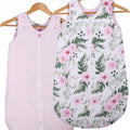 Baby Cotton Sleeping Bag Double Sided Sleepsack Quilted 1.0 Tog Garden Flowers