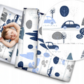 Baby Bedding Set 120X90 Pillowcase Duvet Cover 2Pc Fit Cot Retro Cars