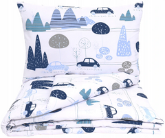 Baby Bedding Set 120X90 Pillowcase Duvet Cover 2Pc Fit Cot Retro Cars - MyHappy Baby