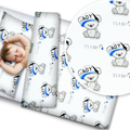 BABY BEDDING FIT JUNIOR BED 150x120cm PILLOWCASE DUVET COVER Teddy Boy White