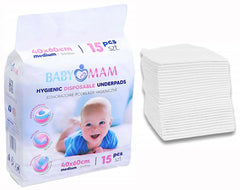 Baby Disposable Changing Mats Under pads Bed Cot Waterproof 60 x 40cm 15 sheets - MyHappy Baby