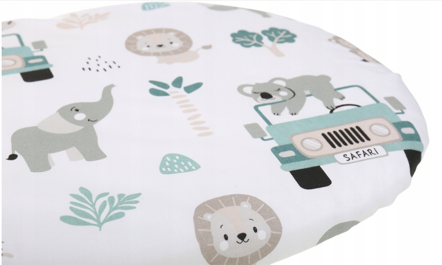 80x38cm Fitted Sheet 100% Cotton for Baby Moses Basket Pram Bassinet On Safari