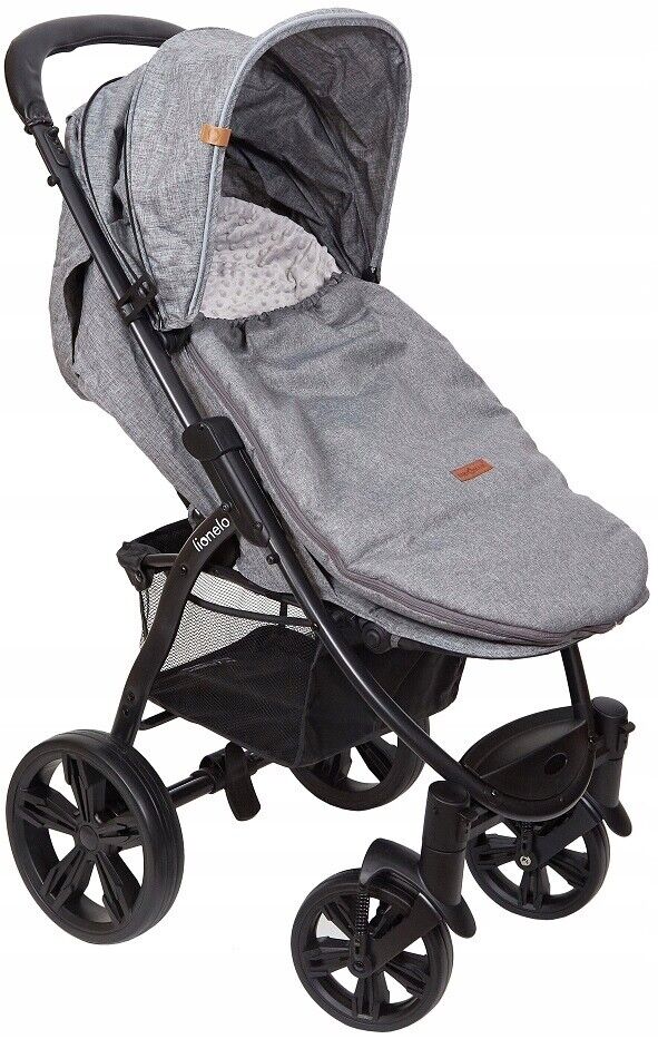 Dimple Dark Grey/Grey Universal Hooded Footmuff Pushchair Stroller Buggy