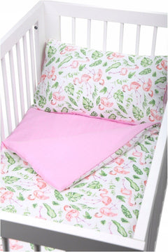 2pc Baby Bedding set Double Sided fit Cot 120x90cm Cotton Muslin Flaming - MyHappy Baby