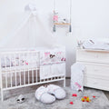 Ballerina Grey Baby Nursery 14Pc Bedding Set Pillow Duvet Bumper Fit Cot 120x60