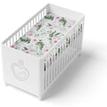 100% Cotton Baby Bed Fitted Sheet Colorful Fit Cot Bed 140x70cm Garden Flowers