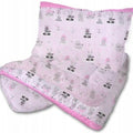 2pc Baby Filled Bedding Set Duvet Pillow 100% Cotton For Cotbed 135x100cm Sweet Animals Pink