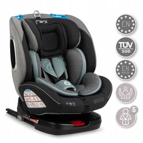 MoMi TORDI Turquoise Car Seat Child Baby Swivel Base Isofix 360° Booster 0-36Kg