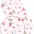 80x38cm Fitted Sheet 100% Cotton for Baby Moses Basket Pram Fox and Rabbit