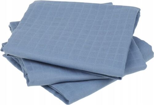 Baby Muslin Nappies Cloth Diaper Cotton 3-PACK 70x70cm Plain Blue