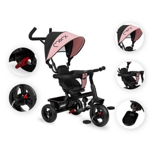 Bike Stroller Tricycle with large basket 5 in 1 Momi Iris Pink