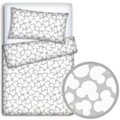Baby Bedding 2pc Fit Junior Bed 150x120cm Pillowcase Duvet Cover Mouse Grey