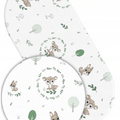 80x38cm Fitted Sheet 100% Cotton for Baby Moses Basket Pram Fairy-tale Forest