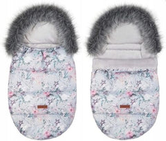 Lavender Garden Baby  Footmuff Collar Stroller Pushchair Sleeping Bag Husky Warm - MyHappy Baby