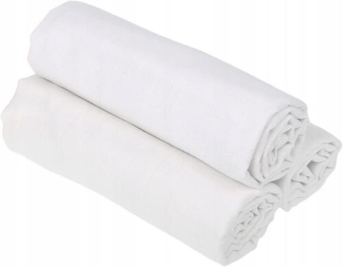 Baby Muslin Nappies Cloth Diaper Cotton 3-PACK 70x70cm White