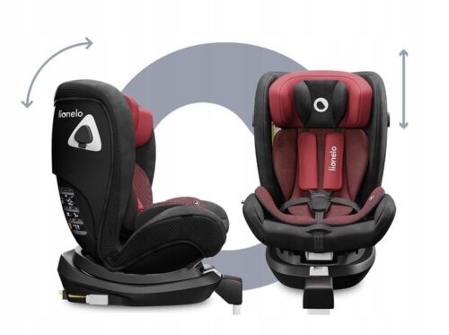 Red burgundy Baby Child Toddler Safety Car Seat Lionelo Braam ISOFIX 0-36 kg