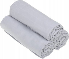 Baby Muslin Nappies Cloth Diaper Cotton 3-PACK 70x70cm Plain Grey - MyHappy Baby