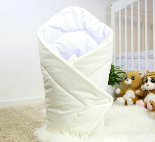 Baby Swaddle Wrap Newborn Bedding Blanket Cotton Sleeping Bag Cream