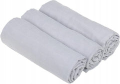 Baby Muslin Nappies Cloth Diaper Cotton 3-PACK 70x70cm Plain Grey - MyHappy Baby