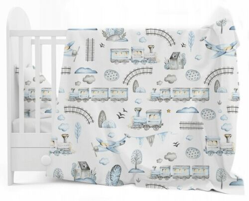 Baby Bedding 2pc 135x100cm Pillowcase Duvet Cover Retro Locomotive