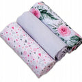 Baby Muslin Nappies Soft Cloth Diaper Bibs Colourful Cotton Colourful 3-PACK 70x80 Baby Pink
