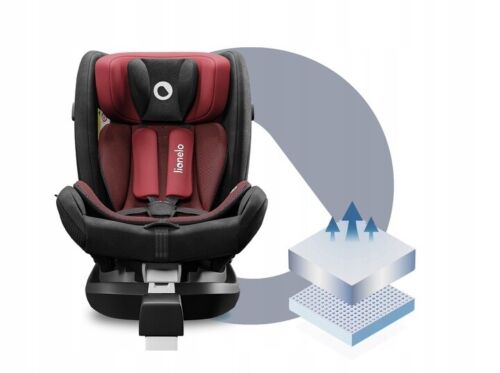 Red burgundy Baby Child Toddler Safety Car Seat Lionelo Braam ISOFIX 0-36 kg